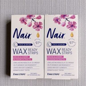 NAIR face and bikini Wax Ready Strips — pack of 2